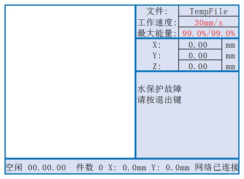 激光切割機提示水保護故障