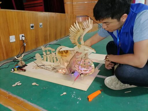 在地板上制作施展空間大