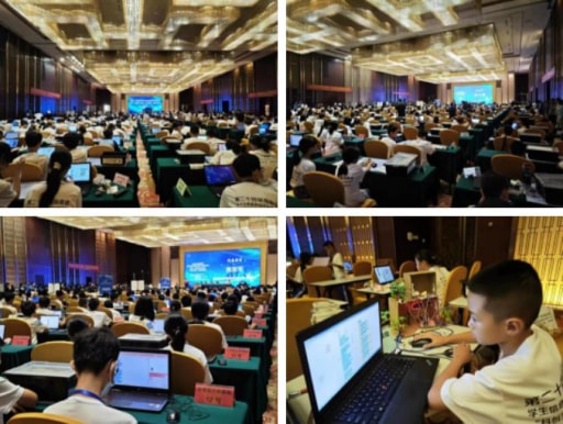 同學(xué)們快速投入比賽